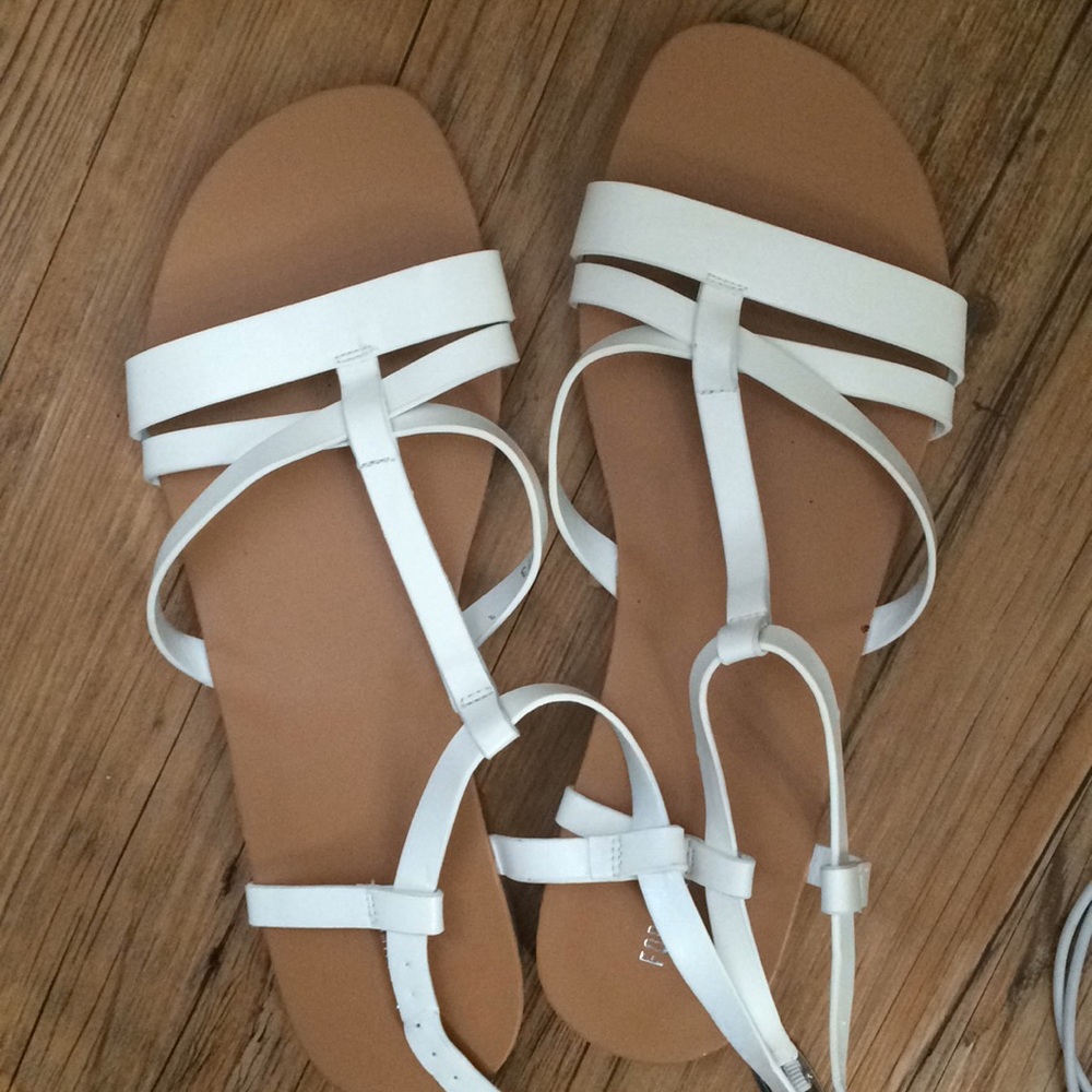 White sandals